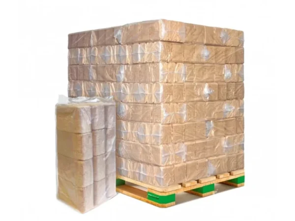 Dřevěné brikety RUF tvrdý – fólie / paleta 960 kg (96 x balení 10 kg)