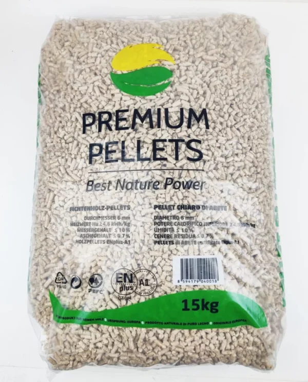 1-4-768x951 PREMIUM PELLETS Dřevěné smrkové pelety EN plus A1/ 1050Kg / 70Ks x 15 kg