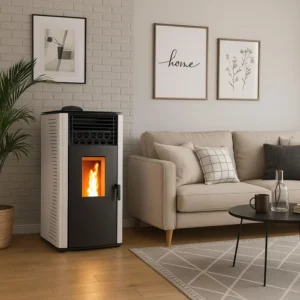 Vzduchová kamna na pelety Anita 12 kW Sannover White